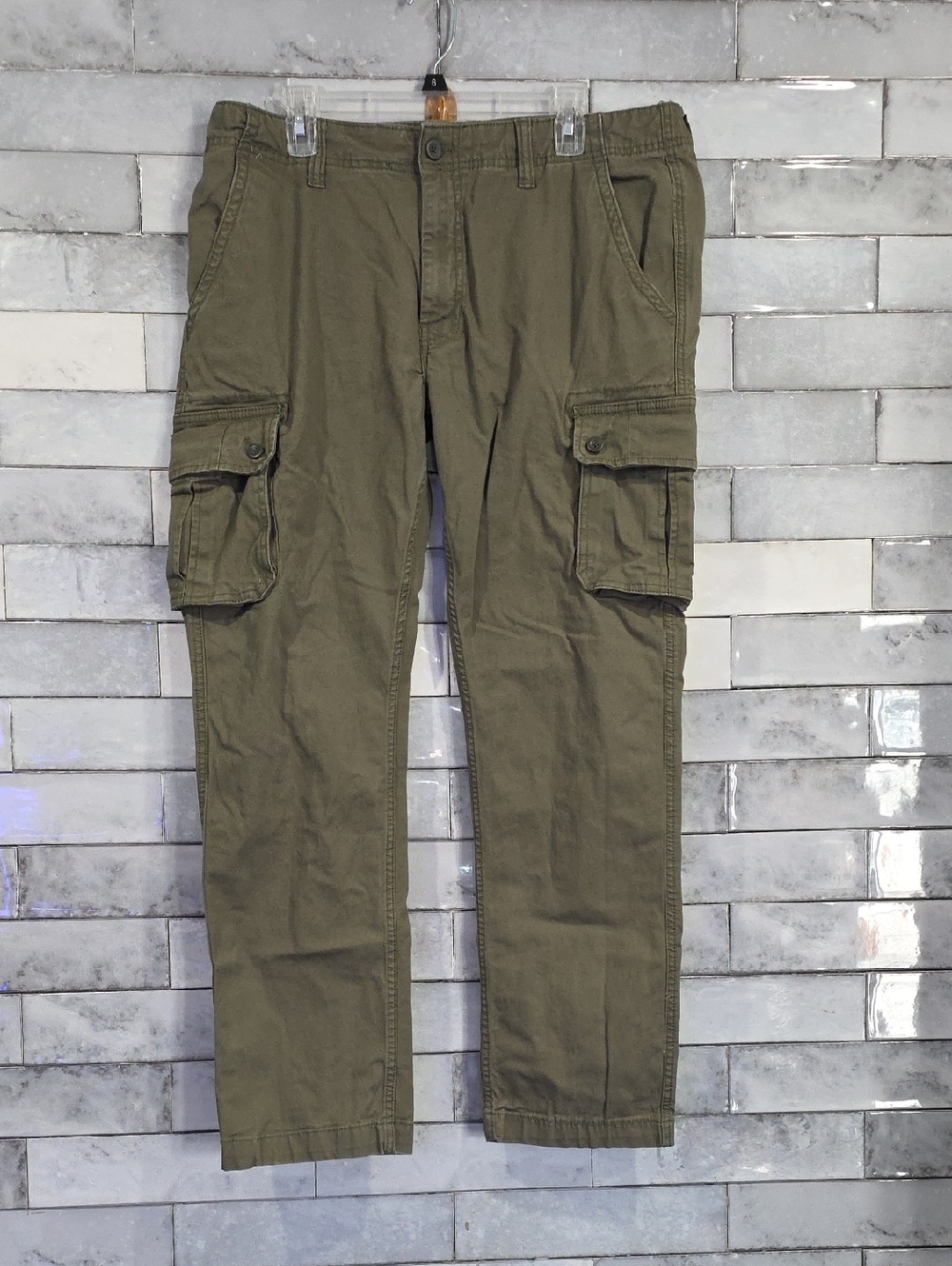 St. John's Bay Olive Green Cargo Pants with Utility Pockets Size 38x32